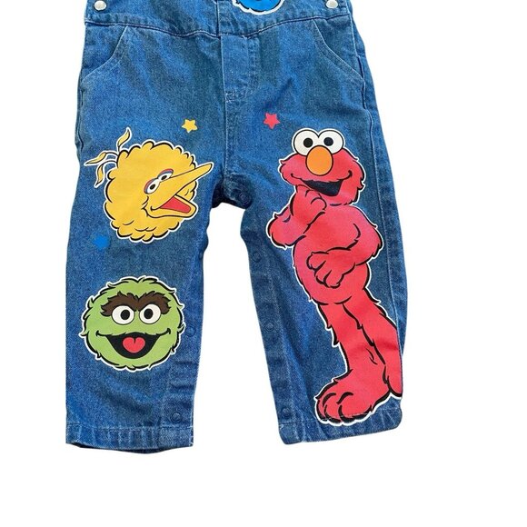 Sesame Street Characters Y2K Infant Overalls & T-Shirt Set 12mos New - Picture 3 of 5